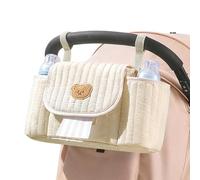 Stroller Bag Organizer - Diaper Storage with Tissue Opening, Wipes Dispenser, Adjustable Shoulder Strap | Bottle Holder, Snack Pocket, Toy Compartment, Phone Slot, Travel Nursery Gear, Ess