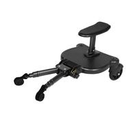 Stroller Board Universal Buggy Board with Seat Portable Kiddy Boards with Two Wheels Pram Standing Boards 360° Rotation Handcart Auxiliary Pedal Pram Accessory for Children from 3-7 Years