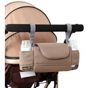 Stroller Caddy with Cup Holder - Compartmented Stroller Nursing Bag with Anti-Slip Straps | Outdoor Nursing Supplies for Diapers, Water Bottle, Nursing Bottle, Toys, Phones Fiira