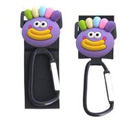 Stroller Carabiner Clip Set, 2-Pack Heavy Duty Strap with Lock, Multipurpose Oxford Cloth Hook for Shopping Cart, Wheelchair, Baby Gear Attachment, Convenient Organizer for On-The-Go Parents