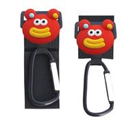 Stroller Carabiner Clip Set, 2-Pack Heavy Duty Strap with Lock, Multipurpose Oxford Cloth Hook for Shopping Cart, Wheelchair, Baby Gear Attachment, Convenient Organizer for On-The-Go Parents