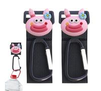 Stroller Carabiner Clip Set, 2-Pack Heavy Duty Strap with Lock, Multipurpose Oxford Cloth Hook for Shopping Cart, Wheelchair, Baby Gear Attachment, Convenient Organizer for On-The-Go Parents