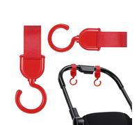 Stroller Clip Hooks - Rotatable Organizer Hook, Stylish Trolley Hanger, Mommy Hook | Convenient Multi-Purpose Strap Accessory, Lightweight Hook Attachment Shopping Cart Wheelchair Use
