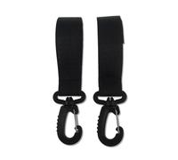 Stroller Clips and Hooks - Large 360-Degree Carabiner Hooks, Set of 2 | Multi-Use Strollers Hook for Diaper Bags, Grocery Bags, Baby Gear, Hands-Free Shopping Organizer, Heavy-Duty Clips for Parents,
