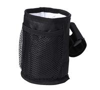 Stroller Cup Holder Adjustable Bottle Pocket Drink Bag for Baby Stroller Wheelchair Outdoor Picnic Black Polyester 13.5x10cm