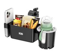 Stroller Cup Holder with Snack Tray, 3-in-1 Universal Stroller Tray with & Phone Holder, Removable Drink Holder, 360 Rotation Tray Attachment for Uppababy, Nuna