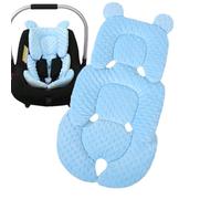 Stroller Cushion Pad, Toddler Insert, Breathable Liner, Soft Ergonomic Support, Double-Ear Telescopic Design, Travel Use Parks Outing Road Trip, 26.38x14.96 Inches Blue Pink Yellow