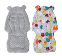 Stroller Cushion | Thickened Reversible Baby Pushchair Seat Liners | Comfortable Breathable Pram Seat Liner to Support Baby's Head, Back and HIPS, Baby Strollers Cotton Pad for Pushchair Car Seats