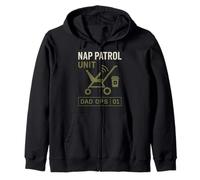 Stroller Dad Life Fatherhood Pride Active Parenting Vibes Zip Hoodie