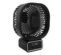 Stroller Fan 3 Wind Speeds Auto Oscillating Portable Fan with Detachable Flexible Tripod and Night Light for Camping Office Bedroom ABS 5000mAh