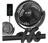 Stroller Fan - 65Hrs 12600mAh Rechargeable, Timing Car Seat, Portable Clip On Battery Operated for Baby, Peloton, Treadmill, Golf Cart, Beach, Bed, Dog