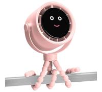 Stroller Fan - Personal Portable Stroller Fan Clip | Baby Must Haves Air Cooler 5 Speeds, Cool Gadgets Rechargeable for Summer Camping Bike Outdoor Crib Beach Car Seat