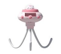 Stroller Fan, Whisper-Quiet, Auto-Oscillation, Warm-Tone Night Light, 3600mAh Rechargeable Battery, Dense Grill, Designed for Crib, Car Seat, Travel and Camping (Green) Ytp295 (E, One Size)