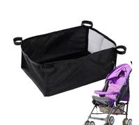 Stroller Floor Storage, Stroller Floor Organiser | Stroller Storage Bag - Large Capacity Stroller Storage Bag, Mesh Oxford Fabric Bottom for Stroller