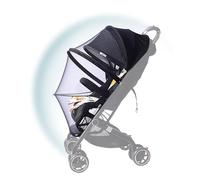 Stroller Fly Netting - Breathable Double Zip Stroller Netting,Canopy Sun Shade, Protective Uv Protection Cover, Adjustable Kids Mesh Extender for Outdoor Strolling