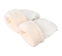 Stroller Hand Muff - Coral Fleece 20x30cm | Thick Windproof Warm Handlebar Cover | Winter Pram Glove for Parents Pushchair Outdoor Travel Cold Weather Kids