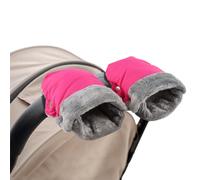 Stroller Hand Muff Windproof Anti-Freeze Pram Hand Warmer Warm Baby Stroller Gloves Pushchair Mittens (Rose Red)