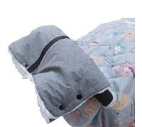 Stroller Hand Warmer, Pushchair Muff Warm Fleece Cotton Universal Size Waterproof Windproof for Strollers, Prams, Bike Trailers, Winter Accessories, Grey