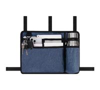 Stroller Handle Bag, Wheelchair Storage Bag - Multi Pocket Stroller Organizer Bag | Waterproof Wheelchair Pouch, Back of Chair Storage Pouch, Blue, Se référer au descriptif, Refer to description