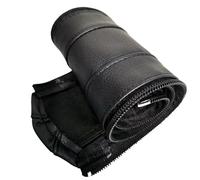 Stroller Handle Cover Black Leather Baby Pram Handle Cover Non-Slip and Stain Resistant Pushchair Grips with Zipper for Pram Armrest Accessories