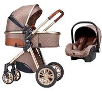 Stroller,High View Lightweight Baby Carriage Foldable Aluminum Alloy Pushchair Adjustable Pram Carriage Compact Folding Design,for 0-36 Months Baby Travel Carry C