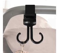 Stroller Hook - 360 Degree Rotating Support High Strength | with Cintrine and Carabiner for Stroller | For Mom Shopping Bags Wallets Backpack Wheelchair Shopping Travel And