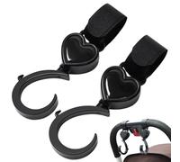 Stroller Hooks - 2 Pcs Swivel Stroller Holders Multi-Purpose Organizer | Diaper Bag Accessory, Portable Shoulder Strap for Backpacks, Bags, Bottles, Toys, Groceries, Travel, AR