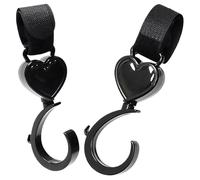 Stroller Hooks - ABS Material, Clip, Lightweight Strap | Rotating Pram Hook for Organizer, Storage Hanger for Purse, Grocery, Shopping Cart, Travel