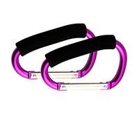 Stroller Hooks by Baby,Large Stroller Hooks for Mommy, 2 pcs Carabiner Stroller Hook Organizer for Hanging Purses, Diaper Bag, Shopping Bags. (Purple)