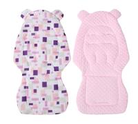 Stroller Liner - Cozies Baby Seat Mat, Plush Reversible Fabric Pad, Comfortable Cotton Padding, Universal Insert For Carriage Pushchair Stroller Seat | With Anti-Slip Layer For All Weather Outdoor Tra