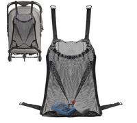 Stroller Mesh Bag, Hangable Storage NetBag, Slimline Pram Storage with Shopping Net, Elasticity Baby StrollerNet Bag, Large Capacity CargoNet for Diaper Toy Snack