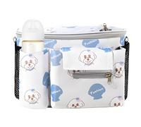 Stroller Organizer with Bottle Holder, Stroller Bag with Non-Slip Straps, Transparent Waterproof Touch-Control Bag for Children and Parents, Puppy, riferimento alla descrizione, Please refer to