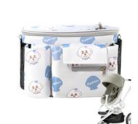 Stroller Organizer with Cup Holder | Baby Stroller Bag Non-Slip Transparent Caddy Storage Accessories with Touch Control for Mom, Child, Girl, Boy, Baby, All