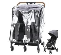Stroller Rain Cover - Pram Rain Cover, Baby Trolley Rain Cover, Waterproof, Windproof, Transparent Protector, Dust Protection for Pushchair