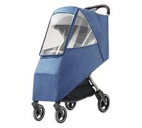 Stroller Rain Cover, Pram Rain Cover with Clear Air Ventilation Window, Waterproof and Windproof Weather Shield Protector Stroller for Dust Snow Blue Pram