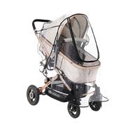 Stroller Rain Cover - Transparent Universal Baby Stroler Shield, Waterproof Windproof Snowproof Cover | Clear Jogging Strollr Protector with Zipper Door, Air Circulation Window for, Toddler