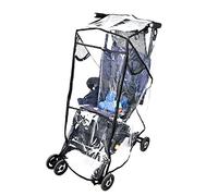 Stroller Rain Cover, Universal Black Clear Baby Travel Weather Shield for Outdoor Protection, Plastic Rain Stroller Cover for Winter Infant for Windproof, Waterproof, Protect from Sun Dust Snow