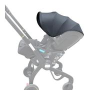 Stroller Replacement Canopy for Doona X/Doona+ / Doona i Car Seat Stroller, 4-Segment Extendable Sunshade, Machine Washable Stroller Accessories with Shoulder Pads (Black, for Doona X)