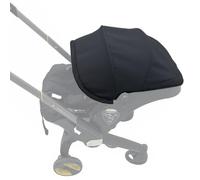 Stroller Replacement Canopy for Doona X/Doona+ / Doona i Car Seat Stroller, 4-Segment Extendable Sunshade, Machine Washable Stroller Accessories with Shoulder Pads (Black, for Doona+/i)