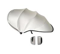 Stroller Replacement Canopy for Doona X/Doona+ / Doona i Car Seat Stroller, 4-Segment Extendable Sunshade, Machine Washable Stroller Accessories with Shoulder Pads (Silver Gray, for Doona X)