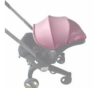 Stroller Replacement Canopy for Doona X/Doona+ / Doona i Car Seat Stroller, 4-Segment Extendable Sunshade, Machine Washable Stroller Accessories with Shoulder Pads (Pink, for Doona+/i)