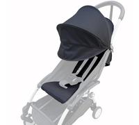 Stroller Replacement Set Compatible with Babyzen YOYO/YOYO+/YOYO2/Stokke YOYO3, 6 Colors Pack, Thickened Seat Cushion and Stretchy Canopy, Breathable Water Repellent Fabric (Black)