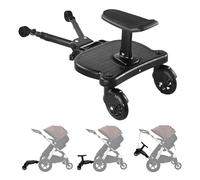 Stroller Riding Board - Wheel Ride Platforms, Adjustable Glider With Detachable Seat, Children Standing Footboard | Pushchair Accessory For Family Outings Trips Walks Urban Travel, Safe And Stable
