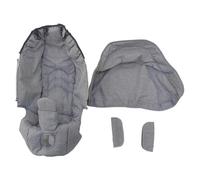 Stroller Seat Liner & Canopy Set Bug Net, Rain Cover, Storage Bag, and Wheel Covers Enhanced Comfort and Protection Stroller Accessories Grey.