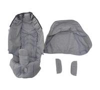 Stroller Seat Liner & Canopy Set Bug Net, Rain Cover, Storage Bag, and Wheel Covers | Enhanced Comfort and Protection Stroller Accessories Grey