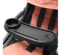 Stroller Snack Tray, 3 in 1 Universal Child Snack Tray with Cup Holder & Phone Holder, Multifunction Stroller Organizer Removable Pram Cup Holder for Strollers Pram accessories Pushchair (Black)