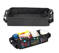 Stroller Snack Tray Attachment - Cup Holder Snack Tray | Non-Slip Quick-Release Adapter for Airplane Travel Road Trips Golf Cart Shopping Nursing Homes Theme Parks