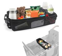 Stroller Snack Tray Attachment - Kids Travel Organizer | Car Seat Quick Release Adapter Non Slip For Shopping Parks Road Trips Wheelchair Golf Cart Nursing Homes Universal Cup Holder Bin