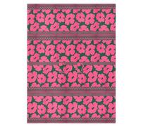 Stroller Sun Shade Cover Black Out Stroller Bassinet Cover Protects from Dust and Snow Deep Green Bright Pink Flowers Tribal Patterns