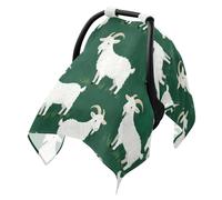 Stroller Sun Shade Cover Fit Bug Net Cover,Protects from Snow White Goat Green